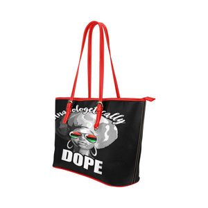 Unapologetically Dope - Leather Tote Bag